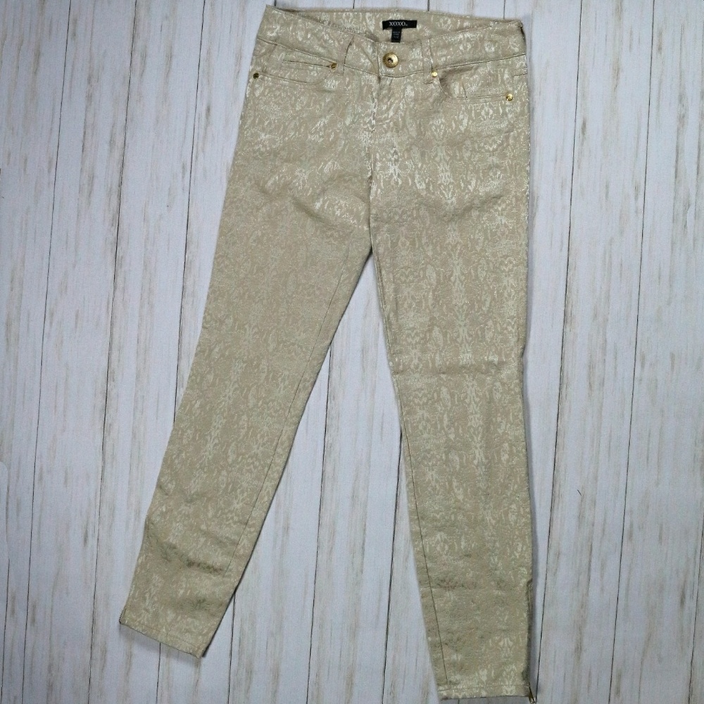 XOXO snakeskin print skinny jeans